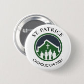 BADGE ROND 5 CM ST. BOUTON PATRICK (Devant & derrière)