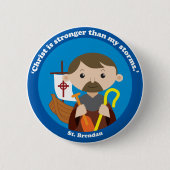Badge Rond 5 Cm St. Brendan (Devant)