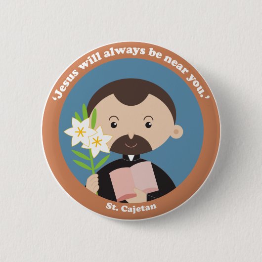 Badge Rond 5 Cm St Cajetan (Devant)