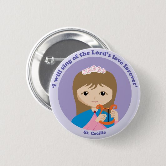 Badge Rond 5 Cm St Cecilia (Devant & derrière)
