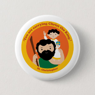 Badge Rond 5 Cm St Christopher