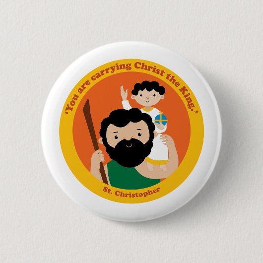 Badge Rond 5 Cm St. Christopher (Devant)