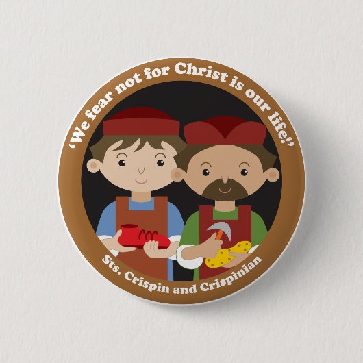 Badge Rond 5 Cm St Crispin et Crispinian (Devant)