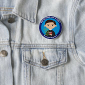Badge Rond 5 Cm St. Cristóbal Magallanes (En situation)