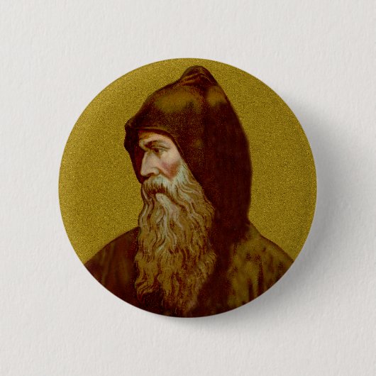 Badge Rond 5 Cm St. Cyril le moine (M 002) (Devant)