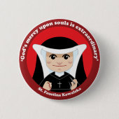 Badge Rond 5 Cm St Faustina Kowalska (Devant)