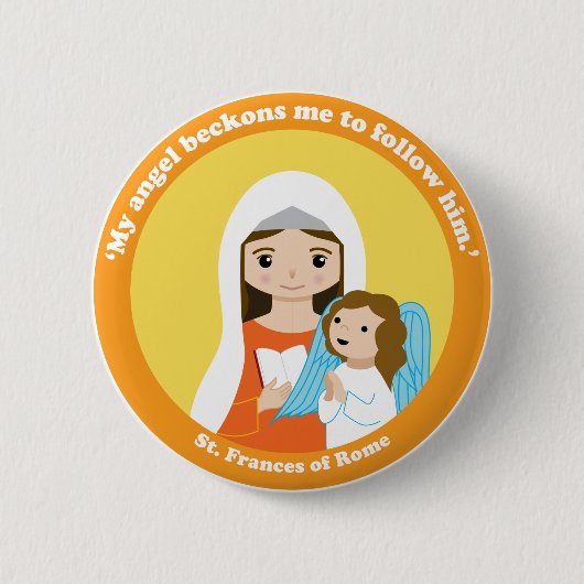 Badge Rond 5 Cm St Frances de Rome (Devant)