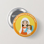 Badge Rond 5 Cm St Frances de Rome (Devant & derrière)