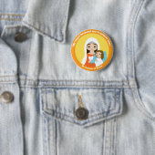 Badge Rond 5 Cm St Frances de Rome (En situation)