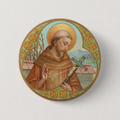 Badge Rond 5 Cm St. Francis of Assisi (BK 002) (Devant)