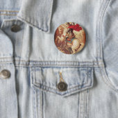 Badge Rond 5 Cm St George et le dragon (En situation)