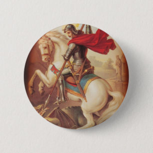 Badge Rond 5 Cm St George et le dragon