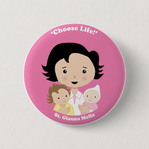 Badge Rond 5 Cm St Gianna Molla