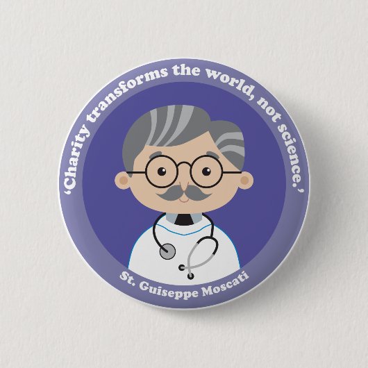 Badge Rond 5 Cm St Giuseppe Moscati (Devant)