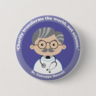 Badge Rond 5 Cm St Giuseppe Moscati