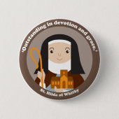 Badge Rond 5 Cm St. Hilda de Whitby (Devant)