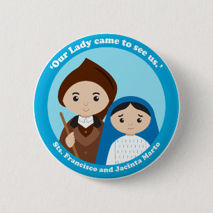 Badge Rond 5 Cm St. Jacinta et St. Francisco Marto