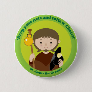 Badge Rond 5 Cm St James le plus grand