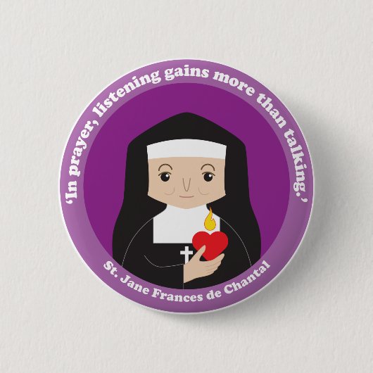Badge Rond 5 Cm St. Jane Frances de Chantal (Devant)
