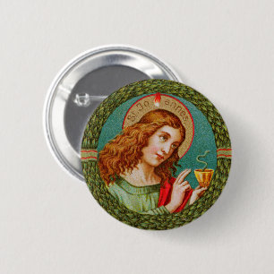 Badge Rond 5 Cm St. Jean l'Évangéliste (JMAS 06) Round