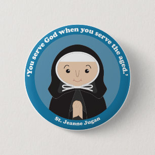 Badge Rond 5 Cm St Jeanne Jugan