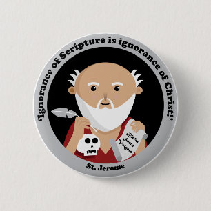 Badge Rond 5 Cm St Jerome