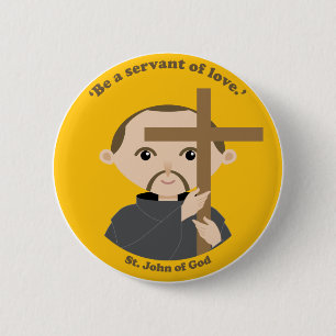 Badge Rond 5 Cm St John de Dieu