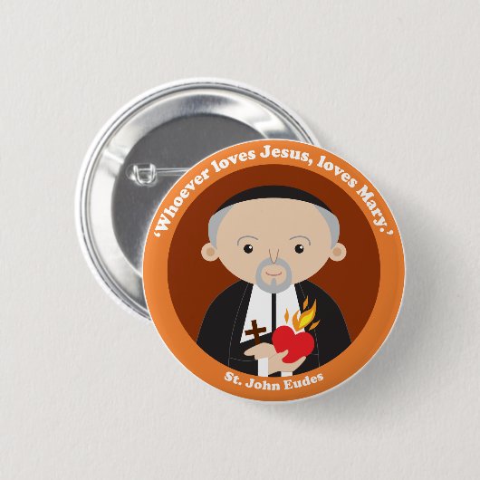 Badge Rond 5 Cm St. John Eudes (Devant & derrière)