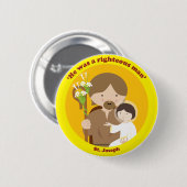 Badge Rond 5 Cm St Joseph (Devant & derrière)