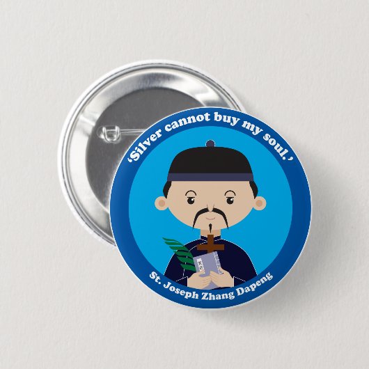 Badge Rond 5 Cm St. Joseph Zhang Dapeng (Devant & derrière)