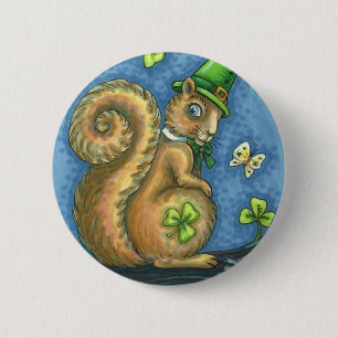 BADGE ROND 5 CM ST. JOUR DE PATRICK L'ESCALIER DE LEPRECHAUN IRLAN