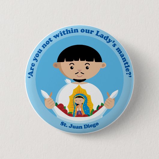 Badge Rond 5 Cm St Juan Diego (Devant)
