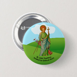 Badge Rond 5 Cm St Jude Thaddeus, invoqué pour les coups de golf d