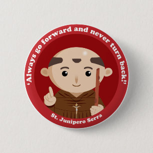Badge Rond 5 Cm St Junipero Serra