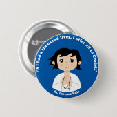 Badge Rond 5 Cm St Lorenzo Ruiz (Devant & derrière)