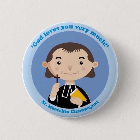 Badge Rond 5 Cm St Marcellin Champagnat (Devant)