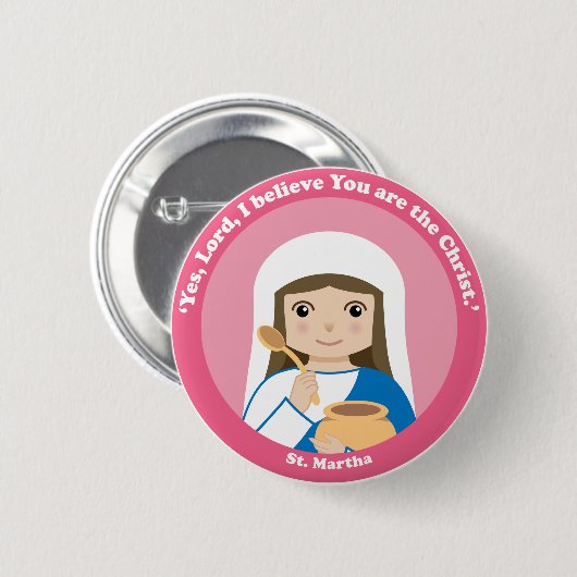 Badge Rond 5 Cm St Martha (Devant & derrière)