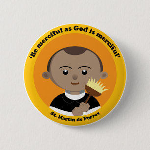 Badge Rond 5 Cm St Martin de Porres