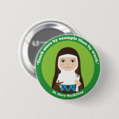 Badge Rond 5 Cm St Mary MacKillop (Devant & derrière)