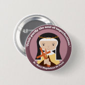 Badge Rond 5 Cm St Mary Magdalene de Pazzi (Devant & derrière)