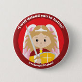 Badge Rond 5 Cm St Michael Arkhangel (Devant)
