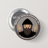 Badge Rond 5 Cm St. Nimatullah al-Hardini (Devant & derrière)