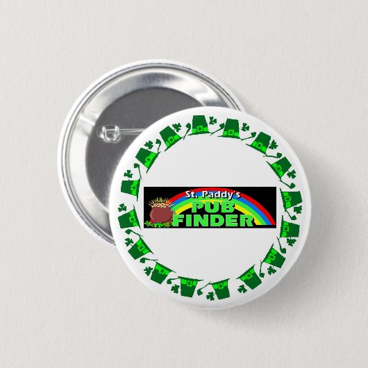 Badge Rond 5 Cm St. Paddy's Pub Finder (Devant & derrière)