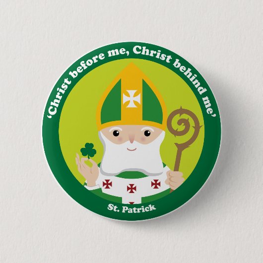 Badge Rond 5 Cm St Patrick (Devant)