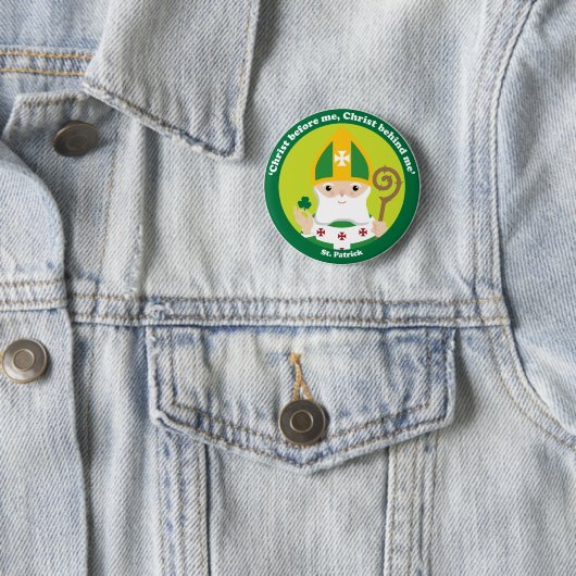 Badge Rond 5 Cm St Patrick (En situation)