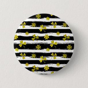 Badge Rond 5 Cm st patrick noir blanc