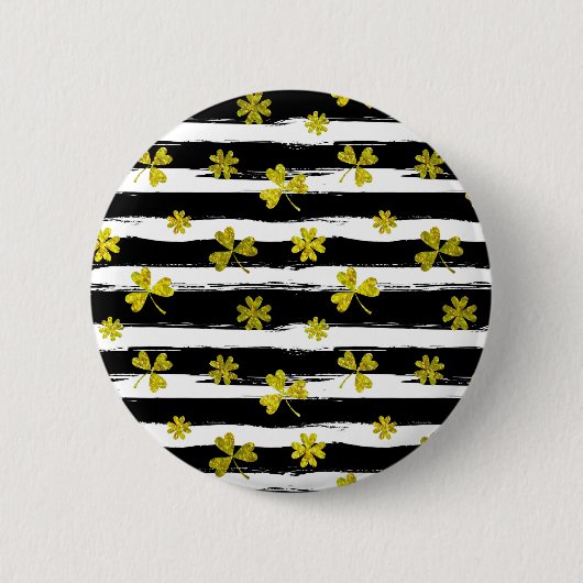 Badge Rond 5 Cm st patrick noir blanc (Devant)
