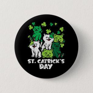 Badge Rond 5 Cm St Patricks Catricks Day Chats Saint Pattys