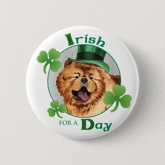 Badge Rond 5 Cm St. Patrick's Day Chow (Devant)