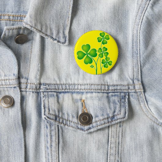 Badge Rond 5 Cm St. Patrick's Day Clover + vos idées (En situation)